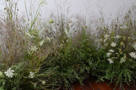 Wedding Flowers Meadow, Meadow Arrangement Wedding, Meadow Installation, Ashn Earth, Meadow Wedding, Late Summer Wedding, Grassy Meadow, Art Museum Wedding, Late Summer Weddings