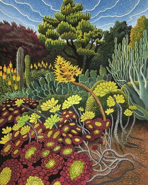 Phyllis Shafer on Instagram: "#gouache #succulents #contemporarylandscapepainting" Phyllis Shafer, Soil Illustration, Regenerative Agriculture, Contemporary Landscape Painting, Dark Art Drawings, Funky Art, Dark Art, Landscape Art, Agriculture