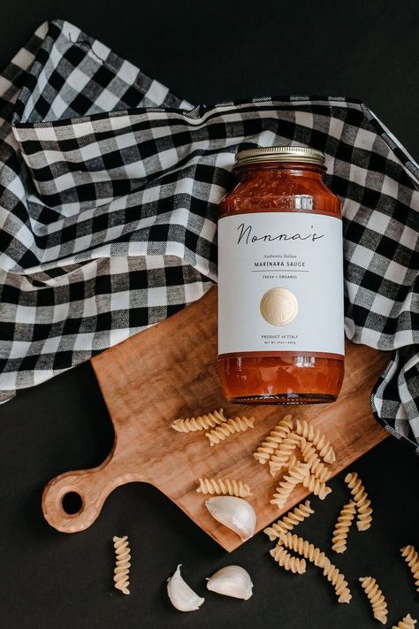 Pasta Sauce Photography, Product Shoot Ideas Food, Photoshoot Ideas For Food Products, Food Branding Photography, Food Brand Photography, Food Package Photography, Food Product Shoot Ideas, Flat Lay Photography Food, Product Photography Ideas Food