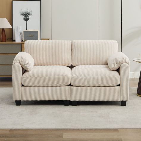 Your home is your heaven, and our Corduroy Upholstered Loveseat is the epitome of both elegance and relaxation. Cream Loveseat, Small Loveseat, Loveseat Sofa, Furniture Styles, Household Essentials, Kitchen Furniture, Outdoor Dining, Love Seat, Sectional Sofa