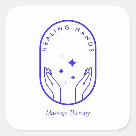 This modern sticker design features a logo of two open hands conveying the energy of the healing arts. Simply contained in an oval frame, your name or brand name is styled in curved text along the top. Created for wellness professionals, massage therapists, reiki practitioners, acupuncture, aestheticians, spas, hand-crafted goods and much more. Great to use as product labels, for personalizing office supplies, or sealing packages. Original art and design © 1201AM Design Studio Sport Massage Logo, Acupuncture Office Design, Healing Hands Logo, Ayurveda Branding, Wellness Logo Design Inspiration, Oval Logo Design, Dance Branding, Massage Therapy Logo, Reiki Logo