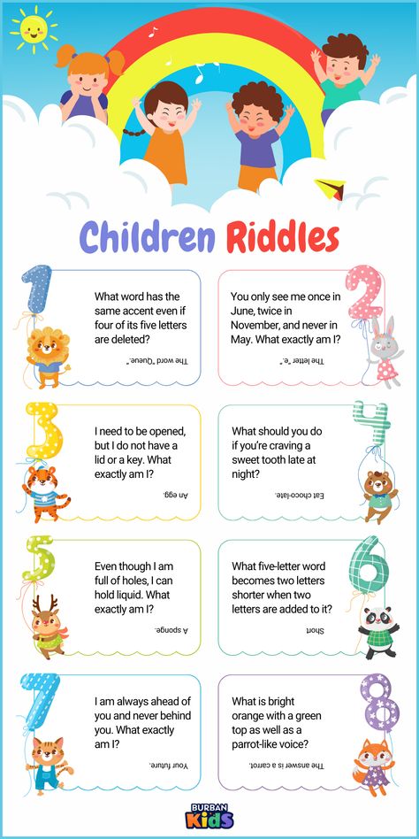 101+ Children Riddles for A Great Brain Game Simple Riddles For Kids, Brain Twister, Riddles For Kids, Brain Teasers Riddles, Brain Teasers For Kids, Brain Game, Engage Kids, One Story Homes, Brain Teaser