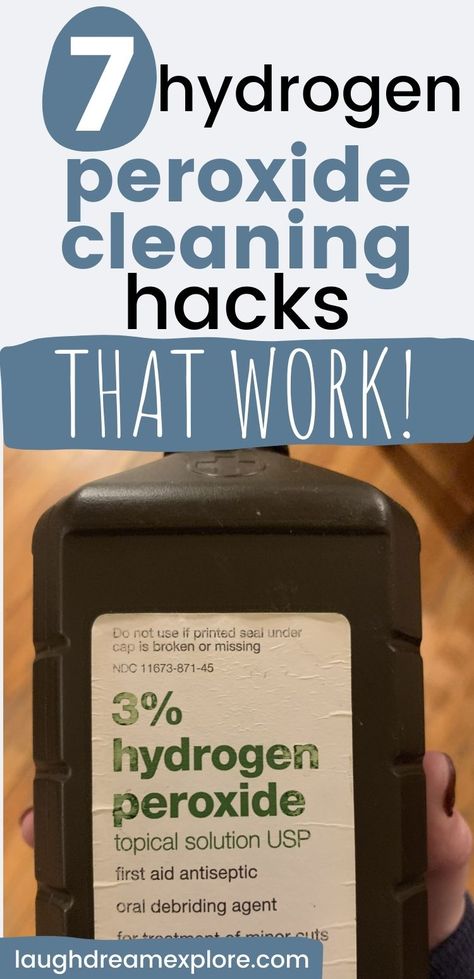 What are some good uses for hydrogen peroxide? These 7 hydrogen peroxide cleaning hacks will help you keep a clean home! I've actually tested these and can verify they work! Now, one of my best tips for cleaning is to use hydrogen peroxide when I can! Hydrogen Peroxide Cleaning Hacks, Diy Bathroom Cleaner Hydrogen Peroxide, Peroxide Cleaner, Hydrogen Peroxide Cleaning, Hydrogen Peroxide Cleaner, Cleaning With Hydrogen Peroxide, Cleaning With Peroxide, Peroxide Uses, Hydrogen Peroxide Uses