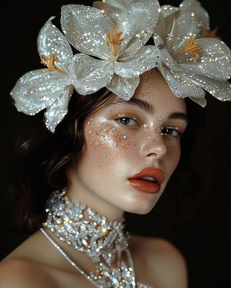 Majestic Makeup, Fantasy Makeup Look, Fairytale Makeup Looks, Cosmic Makeup, Wonderland Makeup, Lace Summer Dresses, Magical Makeup, Ethereal Makeup, Fairy Makeup