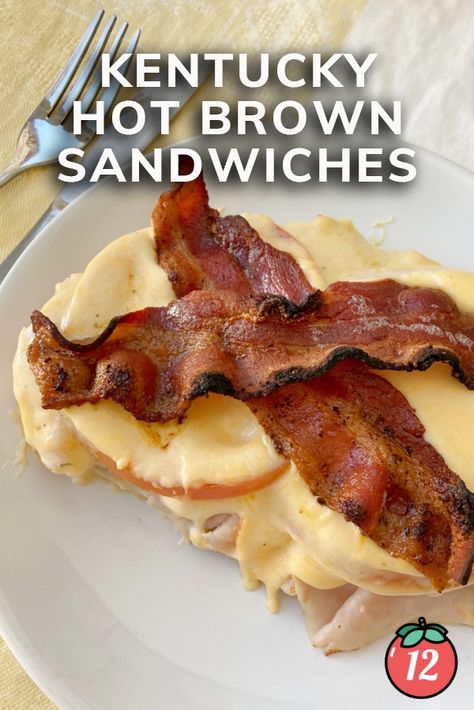 Kentucky Hot Brown Sandwiches | 12 Tomatoes Hot Sandwich Recipes Dinners, Sandwich Appetizers, Hot Brown Sandwich, Kentucky Hot Brown Sandwich, Hot Browns, Brown Sandwich, Kentucky Hot Brown, 12 Tomatoes Recipes, Hot Brown