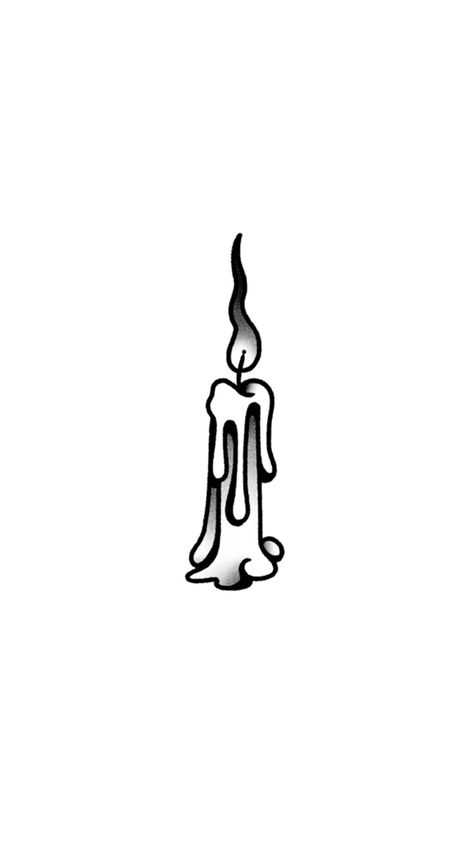 Candle American Traditional Tattoo, Simple Candle Drawing, American Traditional Lantern Tattoo, Linework Flash Tattoo, Traditional Reaper Flash, Melting Candle Tattoo Design, Match Drawing Burning, Small Finger Tattoos Men, Black Flame Candle Tattoo