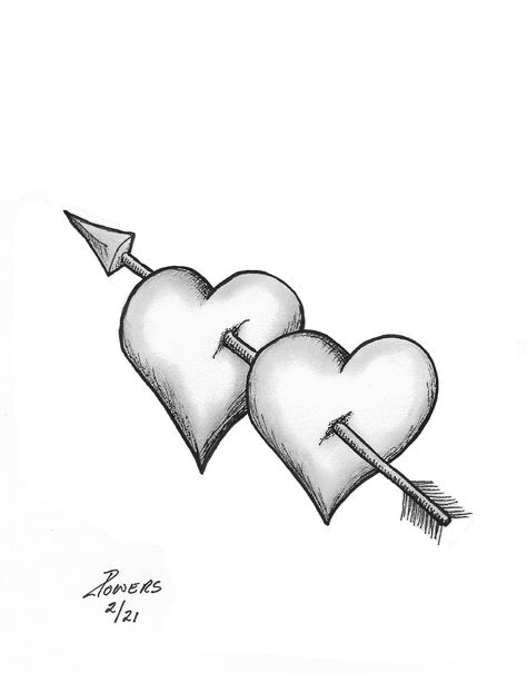 #valitine #holiday #heart #arrow #art #drawing #pen #ink Heart And Arrow Drawing, Hart Art Drawing, Love Heart Arrow Tattoo, Cute Hearts Drawings, Valentines Day Sketches Pencil, Drawing Ideas Couples Easy, Heart Drawing Love Sketch, Love Heart Drawing Aesthetic, Heart With Arrow Drawing