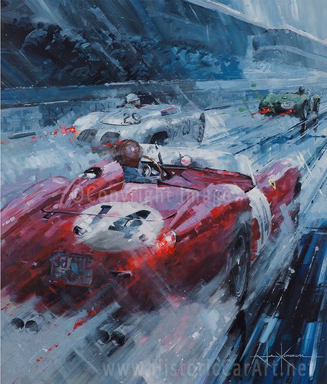 John Ketchell Motorsport Art Auto Racing Art, Motorsport Art, Automotive Illustration, F1 Wallpaper Hd, Automotive Artwork, Classic Racing Cars, Racing Art, Car Artwork, Racing Photos