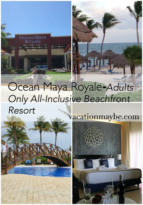 Ocean Maya Royale Cancun - Adult Only All-Inclusive Beachfront Resort http://vacationmaybe.com/ocean-maya-royale-cancun-adult-only-all-inclusive/ #traveltips #travel @vacationmaybe Ocean Maya Royale Playa Del Carmen, Resort Ideas, Vacation In Mexico, Couples Trip, Riviera Maya Resorts, Ocean Coral, Oaxaca City, Tropical Vacations, Mayan Riviera