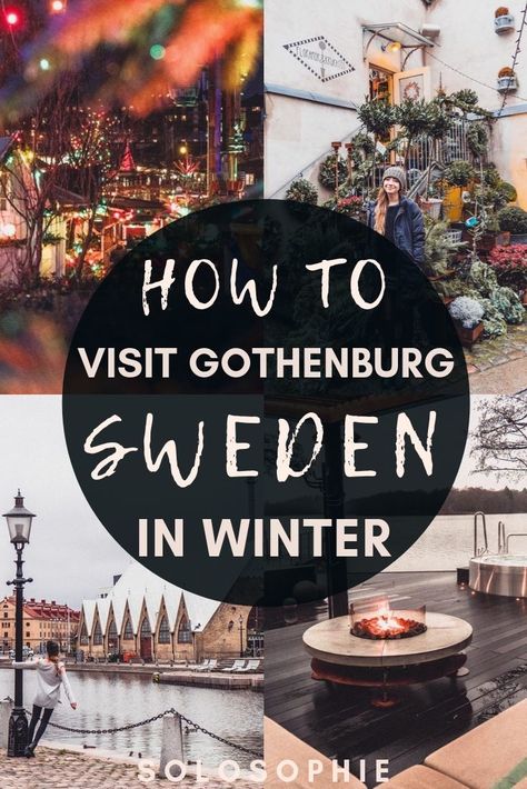 Sweden in Winter: Here's your ultimate guide to the best things to do in Gothenburg in November and December and January, including attractions and travel tips! Sweden Winter Travel, Gothenburg Sweden Winter, Gothenburg Christmas, Winter In Sweden, Goteborg Sweden, Sweden Gothenburg, Scandinavia Trip, Sweden Trip, Sweden Winter