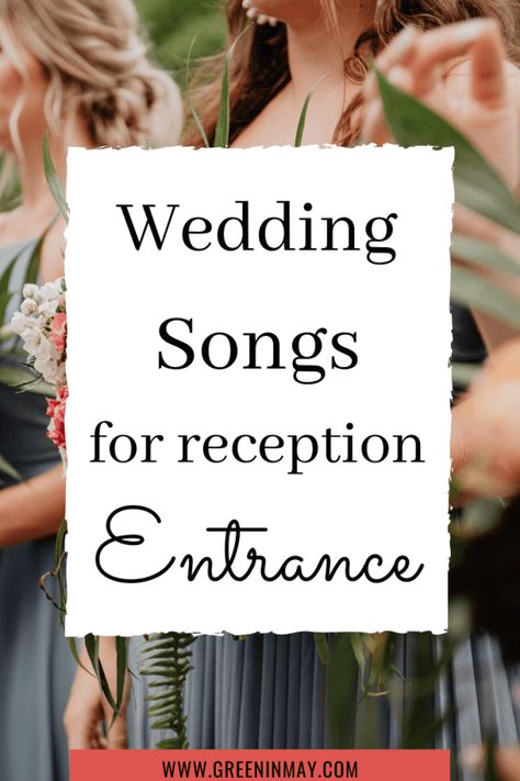 Wedding Entrance Songs Bridal Party, Grand Entrance Wedding Songs, Ceremony Songs Wedding, Wedding Party Entrance Songs, Bridal Party Entrance Song, Fae Dragon, Reception Entrance Songs, Wedding Music List, Wedding Entrance Songs