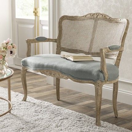 French Country Settee, French Settee, French Furniture Bedroom, Classic Furniture Living Room, Settee Bench, Rustic Table Setting, Couch Styling, French Sofa, Modern French Country