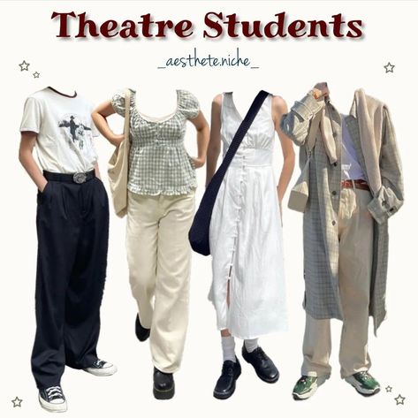 Drama Student Outfit, Theatre Student Outfit, Acting Class Outfit, Theater Rehearsal Outfit, Thespian Outfits, Theatre Teacher Outfits, Musical Theater Outfit Ideas, Outfits To Wear To The Theatre, Outfits To Wear To A Musical