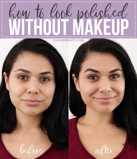 No Eyemakeup Makeup Look, No Eye Shadow Makeup Look, How To Have A Pretty Face Without Makeup, Makeup Vs No Makeup Faces, Going Makeup Free, No Makeup Routine, No Makeup Beauty Tips, Natural Feminine Makeup, No Transfer Makeup