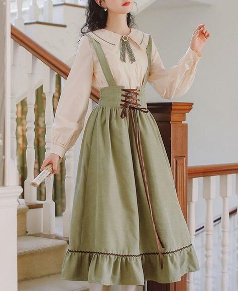 Cottagecore Aesthetic Clothes, Gaun Abad Pertengahan, Preppy Mode, Cottagecore Outfit, Cottagecore Clothes, Long Midi, Cottagecore Fashion, Sailor Dress, Long Skirts For Women