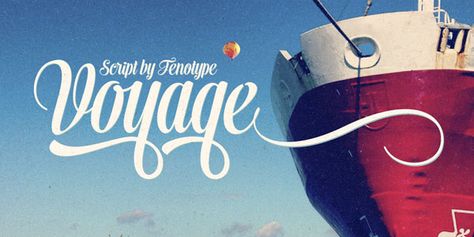 Voyage smooth and friendly vintage script font family by Fenotype Vintage Script Fonts, Vintage Script, Script Typography, Cursive Fonts, Types Of Lettering, Beautiful Fonts, Typography Letters, Typography Inspiration, Download Fonts