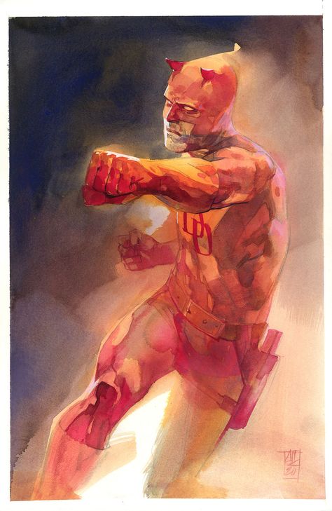 #AlexMaleev #Daredevil #MattMurdock #TheDefenders #Hell'sKitchen #NewYorkCity #NewAvengers #TheManWithoutFear #NelsonandMurdock Daredevil Artwork, Alex Maleev, Daredevil Elektra, Daredevil Art, Daredevil Comic, Marvel Daredevil, Marvel Comics Art, Comic Book Artists, Superhero Art