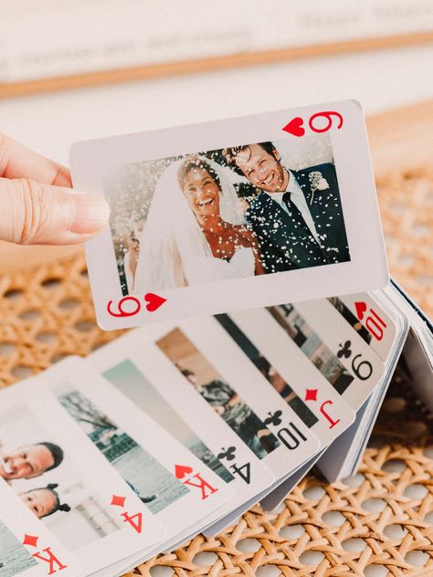 Cool Wedding Favors, Playing Cards Wedding, Photo Playing Cards, Personalized Playing Cards, Custom Playing Cards, Personalized Memorial Gifts, Olive Leaves, Wedding Guest Books, Future Wedding Plans