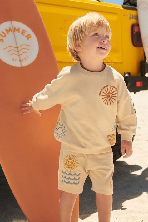 Stone Summer Jersey Crew Neck Sweatshirt and Short Set (3mths-7yrs) Loungewear Shorts, Jersey Sweatshirt, Boys Coat, Set Outfit, Swimwear Cover Ups, Swimwear Cover, Workwear Dress, Short Pajama Set, Short Set