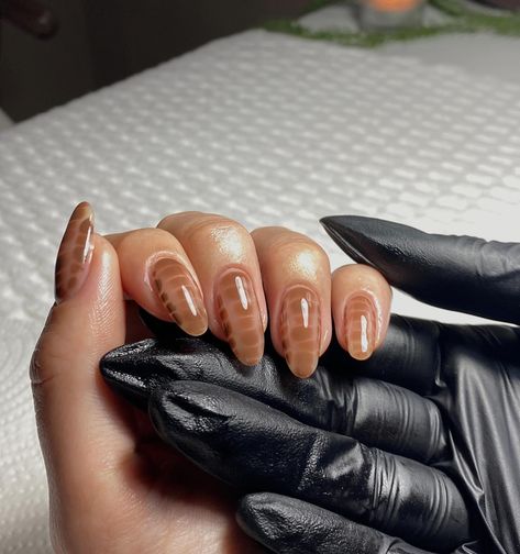 🐊 @the_gelbottle_inc brunette & blooming gel #nails #bloominggel #nailart #naildesign #brownnails #brown #longnails #almondnails Brown Blooming Gel Nails, Blooming Gel Nails, Blooming Nails, Blooming Gel, Nails Brown, Gel Nails, Nails, Quick Saves