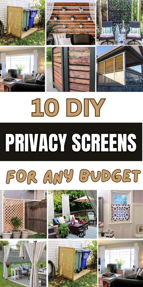 Create your own stylish and functional privacy screen with our easy DIY guide! Whether you need to block an unsightly view, add a touch of elegance to your outdoor space, or create a cozy nook indoors, our step-by-step instructions have got you covered.   Choose from a variety of materials and designs to match your personal style and enhance your home's aesthetic. Perfect for patios, balconies, or any room in the house. Ready to get started?   Click to see more and follow us for more DIY inspiration and creative projects!   🌿🏡 #DIYProjects #PrivacyScreen #HomeDecor #CraftIdeas Diy Lattice Privacy Screen, Porch Privacy Screen, Diy Outdoor Privacy, Privacy Screen Outdoor Diy, Lattice Privacy Screen, Privacy Screen Ideas, Backyard Privacy Screen, Porch Privacy, Outdoor Decor Diy