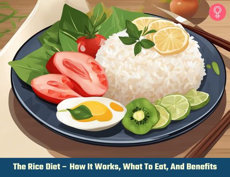 The Rice Diet – How It Works, What To Eat, And Benefits Rice Diet Plan Meal Ideas, Rice Diet Meal Plan, Rice Hack Diet, Rice Diet Plan, Yogurt Diet, Rice Diet, Fish Snacks, Chicken Snacks, Vegetable Quinoa