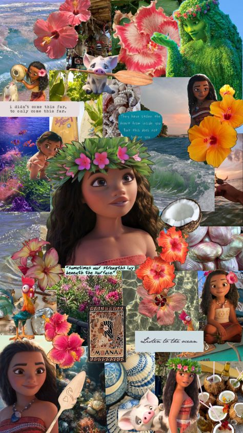 Moana Wallpaper Iphone, Disney Moana Art, Pretty Wallpaper Ipad, Iphone Wallpaper Preppy, Disney Princess Movies, Cute Summer Wallpapers, Wallpaper Iphone Summer, Cute Disney Pictures, Disney Collage