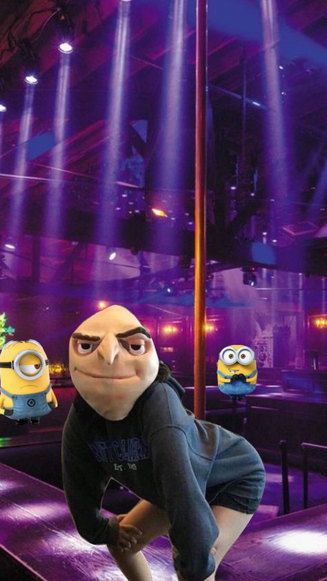 Gru Saying Goodnight To You, Gru Wallpaper, Gru X Minion, Gru Aesthetic, Gru Minions, Mean Gru Gorls, Cover Gorl Gru, Gn Bby Gorl Gru, Mean Gworls Gru