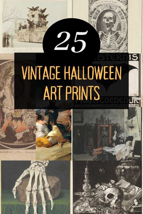 Free Printable Vintage Halloween Images, Halloween Picture Printables, Free Halloween Art Prints, 8x10 Halloween Printables Free, Halloween Art Printable, Vintage Halloween Prints Free Printables, Primitive Halloween Porch Decor, Spooky Library Aesthetic, Free Printable Gothic Wall Art