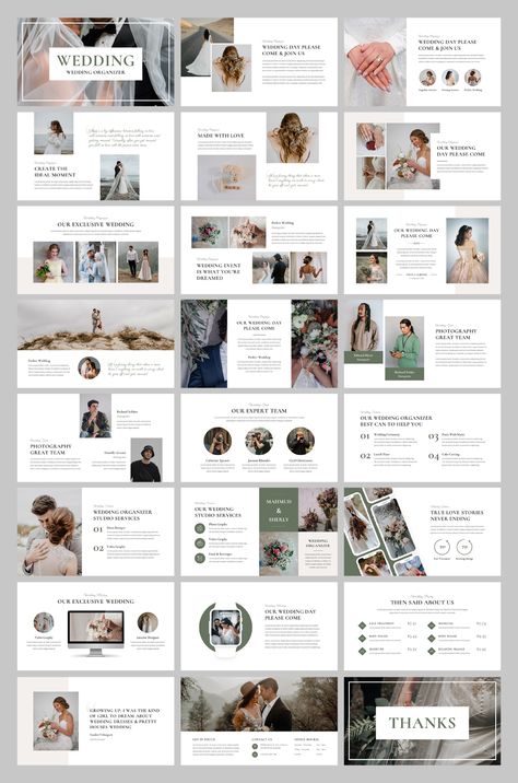 Wedding Powerpoint Template, Wedding Presentation Design, Wedding Presentation Powerpoint, Wedding Slideshow Ideas, Wedding Slideshow Template, Wedding Slides, Moodboard Layout, Wedding Presentation, Cafe Library