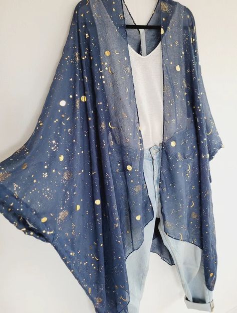 Shipping worldwide from Germany
Unisex moon and stars cardigan, long darkblue kimono, men light cardigan,festival kimono, plus size Halloween cover up, celestial duster Celestial Duster, Kimono Men, Kimono Plus Size, Festival Kimono, Plus Size Kimono, Light Cardigan, Blue Kimono, Plus Size Halloween, Cardigan Long