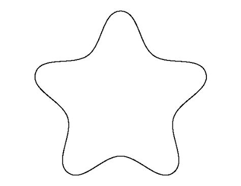 Rounded star pattern. Use the printable outline for crafts, creating stencils, scrapbooking, and more. Free PDF template to download and print at http://patternuniverse.com/download/rounded-star-pattern/ Star Template Printable, Printable Outline, Girly Party Ideas, Coloring Crafts, Star Outline, Bible Story Crafts, Bumbo, Star Template, Stencils Printables