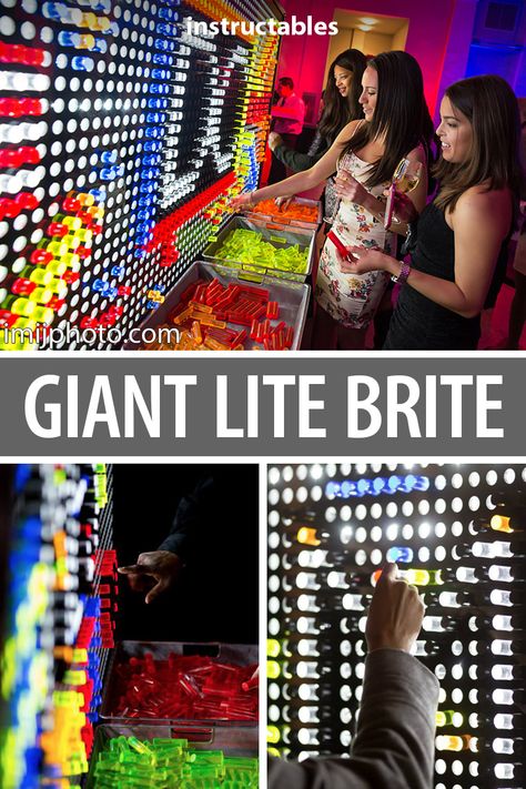 Giant Lite Brite, Lite Bright, Zelda Diy, Lite Brite, Acrylic Rod, Michelle Trachtenberg, Super Human, Art Party, Water Jet