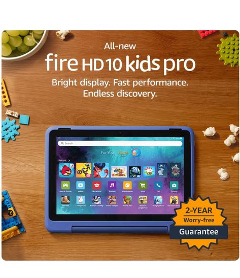 Amazon Fire HD 10 Kids Pro tablet- 2023, ages 6-12 | Bright 10.1" HD screen | Slim case for older kids, ad-free content, parental controls, 13-hr... Amazon Fire Tablet, Kid Tablet, Fire Tablet, Fire Hd, Amazon Fire, Free Content, Parental Control, Slim Case, Kid Friendly