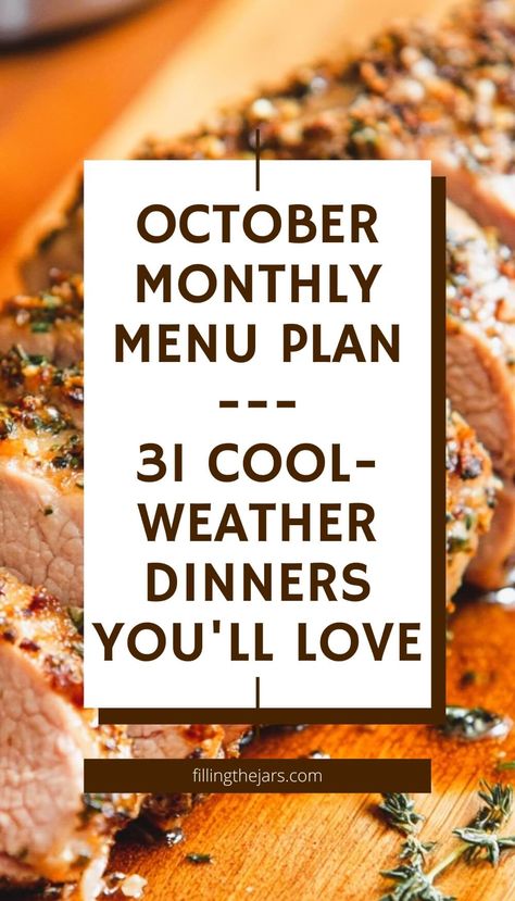 Create a cozy October dinner meal plan with easy weeknight dinners and quick dinner ideas perfect for cool weather. This October meal plan features fall-inspired meals, including seasonal recipes and comforting crockpot dinners. Perfect for those looking to simplify meal planning with delicious fall dinners and easy October dinner recipes for the whole family. October Menu Plan, Monthly Dinner Menu Ideas Families, October Meal Plan Calendar, Today Special Menu Design, October Meal Plan Dinners, Fall Menu Board, Daily Menu Ideas, Monthly Dinner Menu Ideas, October Meal Plan