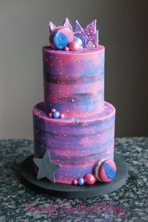 Two The Moon Birthday Cake Girl, Galaxy Cake Birthday Girl, Nothing Bundt Cakes Recipe Copycat, Nothing Bundt Cakes Recipe, Galaxy Birthday Cake, Galaxy Cakes, Space Birthday Cake, Tort Special, Girly Birthday Cakes