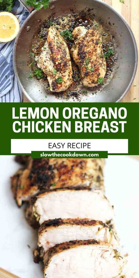 Quick and easy to make with a few simple ingredients, this lemon oregano chicken is perfect for an tasty weeknight meal. Quick to prep and bursting with flavor. Lemon Oregano Chicken, Oregano Recipes, Oregano Chicken, Chicken Recipes Boneless, Marinating Chicken Breast, Chicken Breast Recipes Baked, Oven Baked Chicken Breasts, Oven Chicken Recipes, Easy Chicken Breast