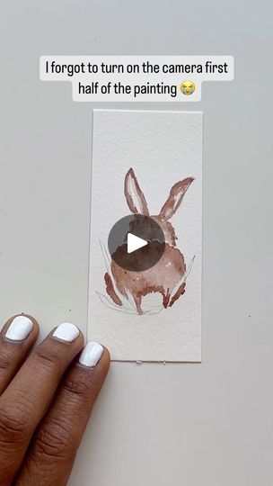 Art Easy Watercolor, Bunny Sketch, Watercolor For Beginners, Easter Watercolor, Watercolor Painting Tutorial, Bunny Sketches, Tale Of Peter Rabbit, Bunny Watercolor, Spring Watercolor