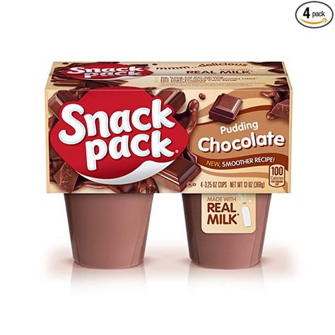 Milk Chocolate Pudding, Chocolate Pudding Cups, Snack Pack Pudding, Chocolate Pudding Desserts, Milk Chocolate Fudge, Whipped Cream Desserts, Pudding Cup, Fudge Flavors, Chocolate Pack