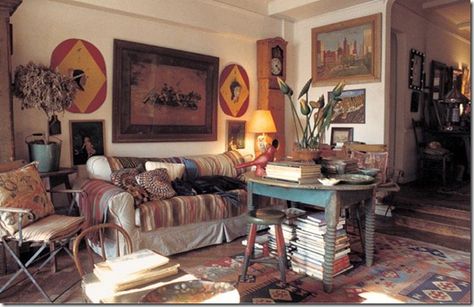 Mary Emmerling, Randolph Carter, Annie Hall, Eclectic Chic, Bohemian House, Alexander Calder, Couch Covers, Cozy Space, Home Staging