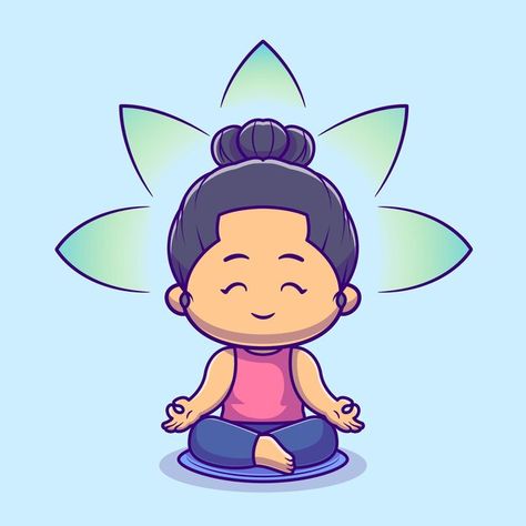 Meditation Pose Drawing, Meditation Images, Yoga Cartoon, Yoga Drawing, Yoga Images, Meditation Poses, Yoga Illustration, Yoga Poster, Vector Icons Illustration