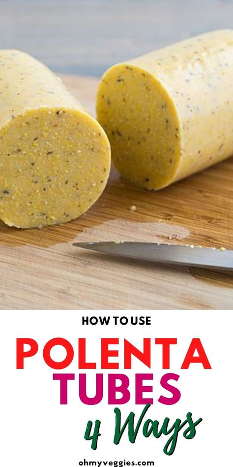 Grilled Polenta Rounds, Best Polenta Recipe Meals, Cauliflower Polenta Recipe, Dishes With Polenta, How To Cook Polenta Recipe, Polenta Chips Baked, Polenta With Pesto, Tube Polenta Recipes Healthy, What To Eat With Polenta