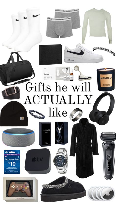 Gifts for men 💎#giftideas #chrismas #giftsforhim Boyfriend Gift Guide, Boyfriends Birthday Ideas, Christmas Presents For Boyfriend, Mochila Jansport, Presents For Your Boyfriend, Boyfriend Gift Basket, Playstation Store, Gift Baskets For Men, Best Boyfriend Gifts