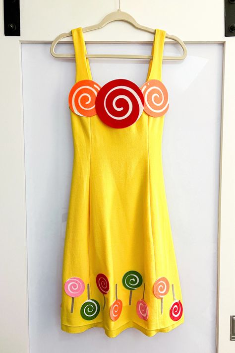 Princess lolly dress from candyland Princess Lolly Costume Diy, Diy Candyland Costume, Candyland Costume Women, Candy Land Halloween Costumes, Candyland Costume Diy, Princess Lolly Costume, Adult Diy Halloween Costumes, Cricut Halloween Costume, Candy Land Halloween