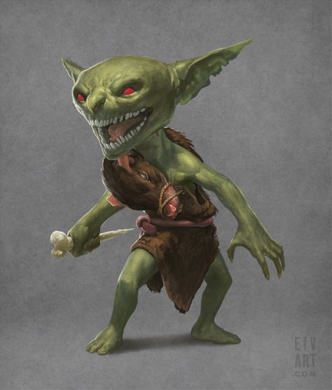 Anna Podedworna, Goblin Art, Pathfinder Character, Heroic Fantasy, Dnd Monsters, Fantasy Races, Dungeons And Dragons Characters, Fantasy Monster, Fantasy Rpg