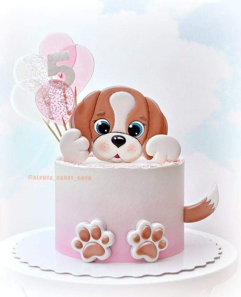 Puppy Birthday Cakes, Dog Themed Birthday Party, Idee Babyshower, Puppy Birthday Parties, Puppy Cake, Dog Birthday Cake, Creative Cake Decorating, Animal Cakes, Dog Cakes