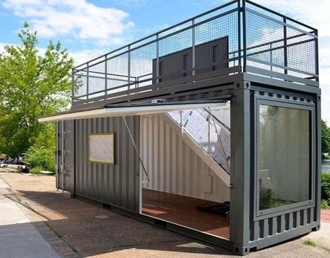 Container Home Designs, Shipping Container Office, Shipping Container Design, Container Restaurant, Container Cafe, Container Conversions, Shipping Container Home Designs, Container Cabin, Container Buildings