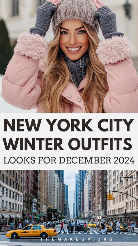 Best New York City winter Inspired Outfits Looks for December 2024 Womens Nyc Winter Fashion, Christmas In Ny Outfits, New York Coat Outfit, Outfit For Nyc In Winter, Winter Outfits Tourist, New York City Winter Outfits 2024, Nyc Inspired Outfits, New York Fashion December, Winter Gatlinburg Outfit