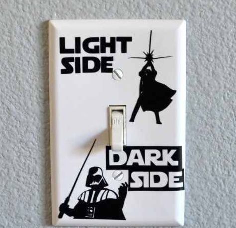 Star Wars Diy Crafts, Star Wars Zimmer, Star Wars Light Switch, Decoracion Star Wars, Deco Cinema, Geek Home Decor, Star Wars Classroom, Star Wars Bedroom, Star Wars Nursery