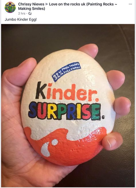 Egg Rock, Kinder Egg, Drawing Rocks, Diy Rock Art, Stone Art Painting, Painted Rocks Kids, Painted Rocks Diy, Rock Painting Ideas Easy, Rock Painting Patterns